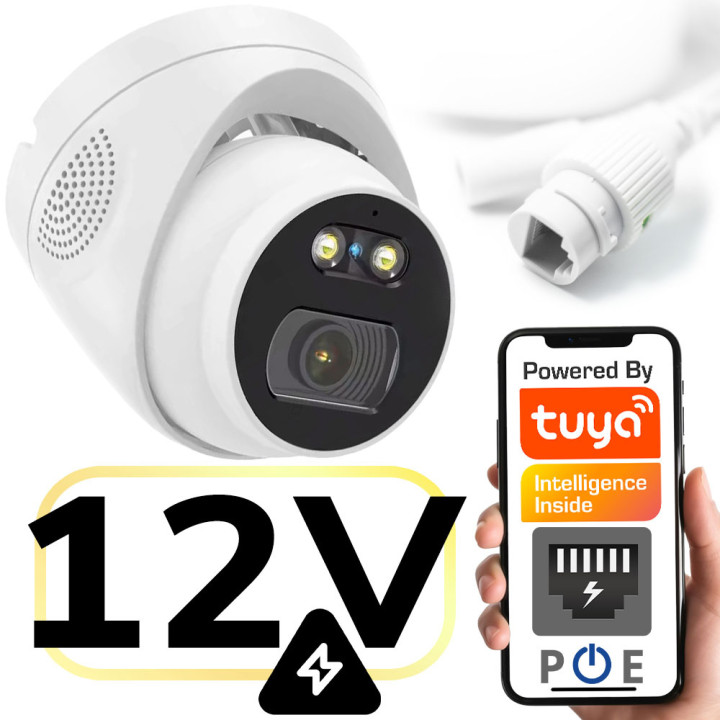 Āra drošības kamera 5 MP 2,8 mm IP66 POE 12 V ONVIF Ethernet TUYA