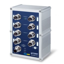 PLANET ISW-800T-M12 IP67 8-Port 10/100Mbps M12 Managed Switch (-40 to 75°C)