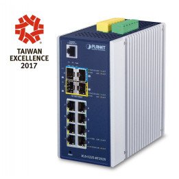 PLANET IGS-5225-8T2S2X IP30 Industrial L3 Managed Switch 8-Port 10/100/1000T + 2-Port 1G/2.5G SFP + 2-Port 10G SFP+