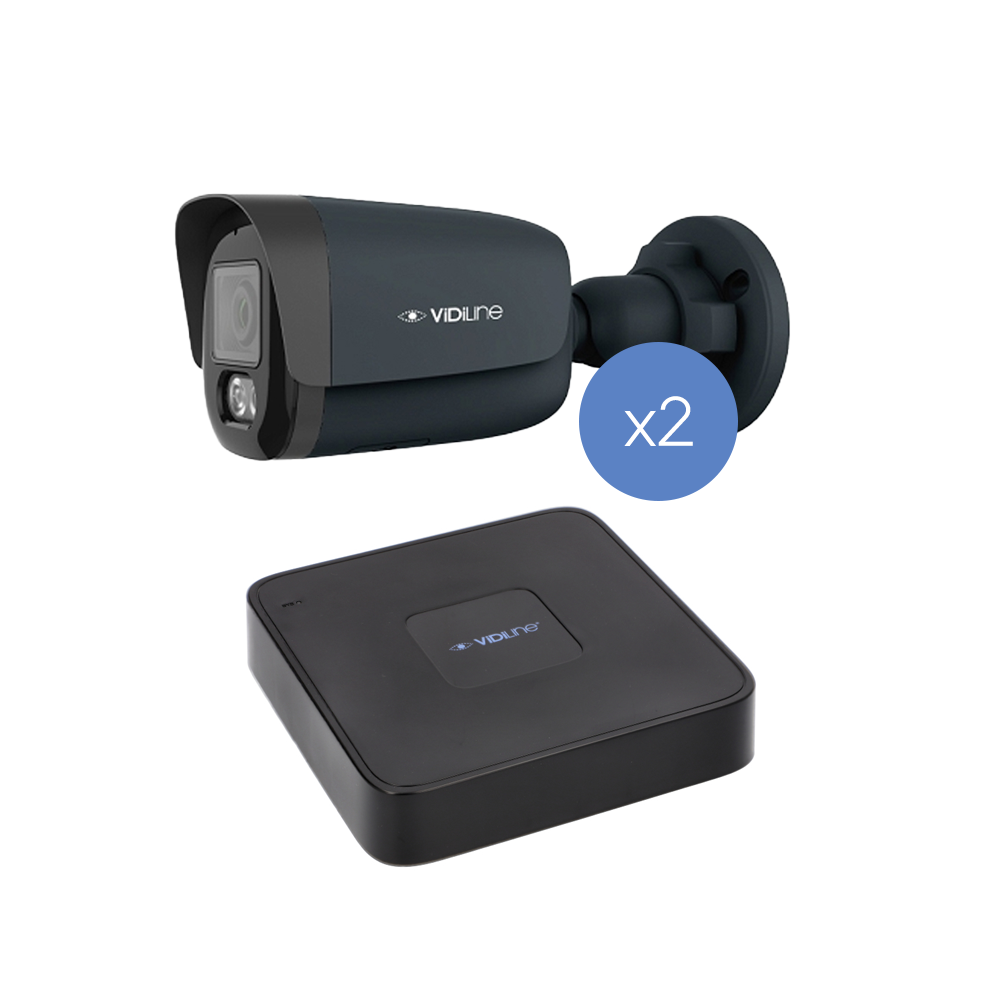 ViDiLine IP-seirekomplekt 2 kaamerat 5Mpx SMD PoE salvesti