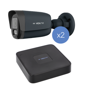 ViDiLine IP-valvontasarja 2 kameraa 5 Mpx SMD PoE -tallennin