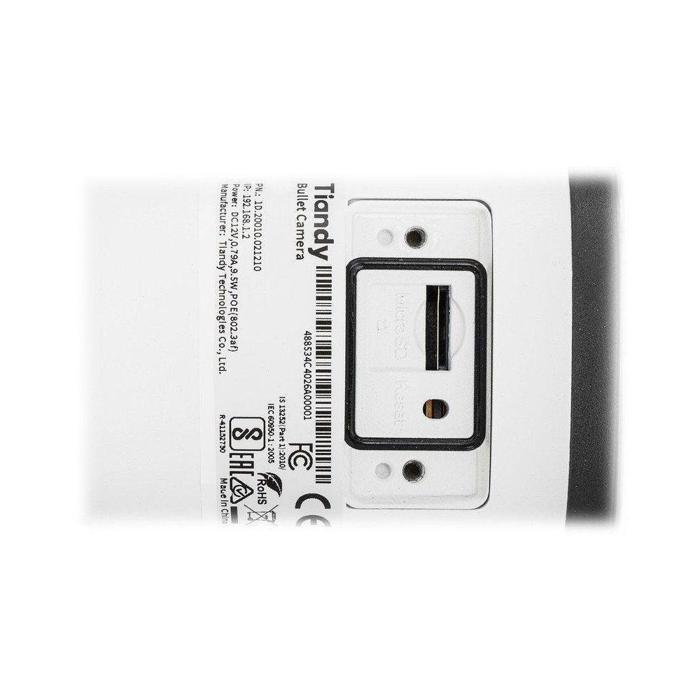 Kaamera IP TC-C38WS SPEC:I5/E/Y/M/2.8MM/V4.0 8 Mpx 4K UHD 2,8 mm TIANDY