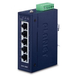 PLANET ISW-500T 5-Port 10/100TX Fast Ethernet Switch, IP30, -40~75°C, UL Certified