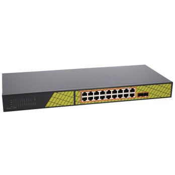 Jungiklis ViDi-G1622GB 16x PoE 1000Mb/s 2x PoE 802.3.bt 60W 2x Up-Link 1000Mb/s 2x SFP 1000Mb/s 240W