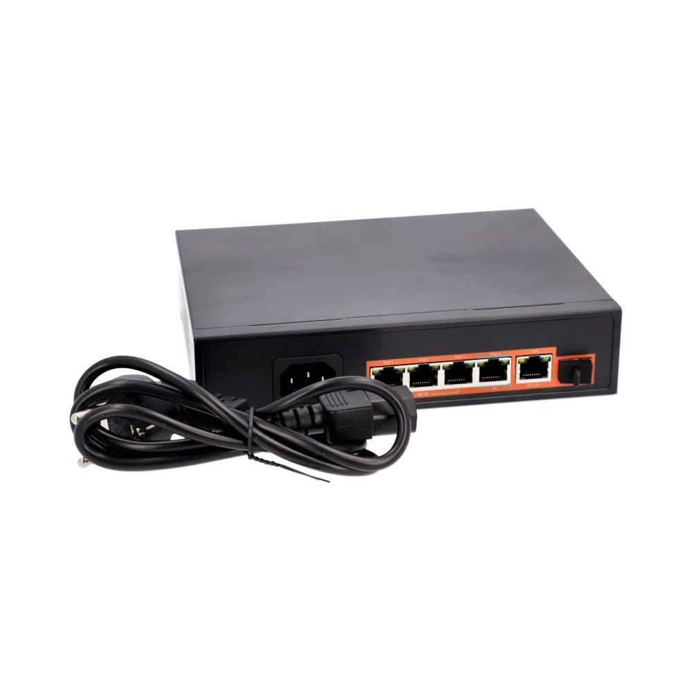 Sledzis VIDI-G0411GE_2 4x PoE 1000Mb/s 1x RJ45 Uplink i 1x SFP 1000Mb/s 65W