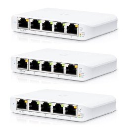 Ubiquiti UniFi Switch Flex Mini (3-pack) Managed Gigabit Ethernet (10/100/1000) Power over Ethernet (PoE) White (USW-FLEX-MINI-3