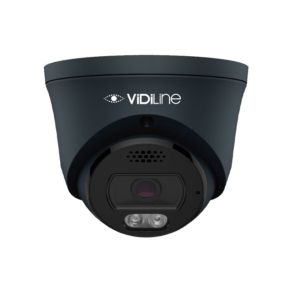 IP kupoline kamera VIDI-IPC-38D I3W/E/A/S/G/O/M/C/2.8mm 8Mpix Dvieju sviesu ankstyvojo ispejimo metalinis antracitas RAL7016