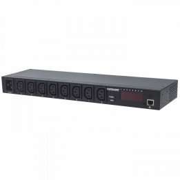 Intellinet 163682 19" Intelligent 8-Port PDU with Temperature & Humidity Sensor