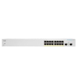 Cisco CBS220-16P-2G-EU Smart 16-Port Gigabit PoE+ Switch, 130W