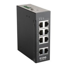 D-Link DIS-100E-8W Unmanaged 8-Port PoE Switch, 10/100Mbps, 12-58V DC
