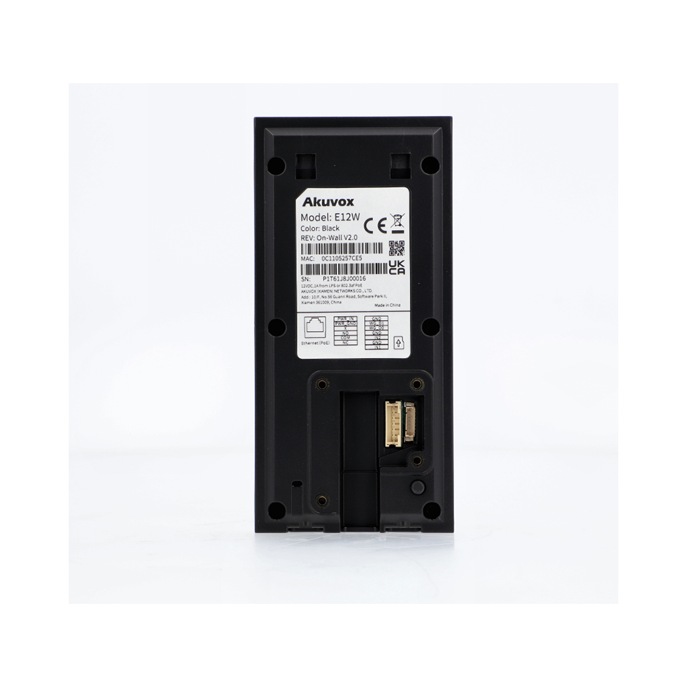 Akuvox E12W Vienas gimenes, uz virsmas uzstadams ara panelis Melns WiFi