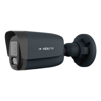 VIDI-IPC-38T Bullet IP kamera I5W/E/A/S/G/O/M/C/2.8mm 8Mpx Dvieju sviesu ankstyvojo ispejimo metalinis antracitas RAL7016