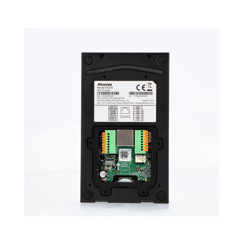 Akuvox R25A Uhepere valispaneel, pinnapealne, must