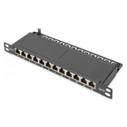 DIGITUS DN-91612S-SL-EA CAT 6A sadales panelis 12 porti ekranēts 10"