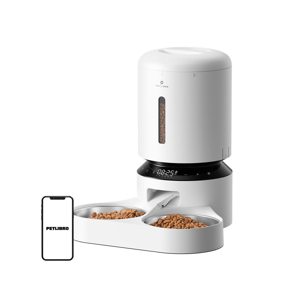 Petlibro Granary maisto balionelis su dvigubu dubeniu 5L (balta)