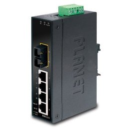 PLANET ISW-511S15 IP30 Slim Type 4-Port Industrial Ethernet Switch + 1-Port 100Base-FX (15km)