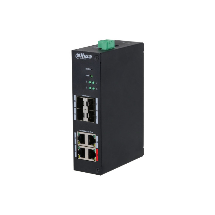 Dahua HS4408-4ET-96 8-портовый управляемый PoE коммутатор 96W