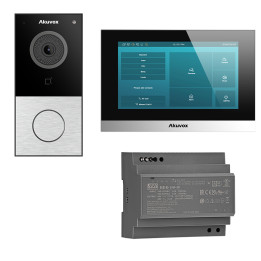 Akuvox E12S Video Intercom Kit - Outdoor Panel Silver + C313W-LP-2 7" Monitor