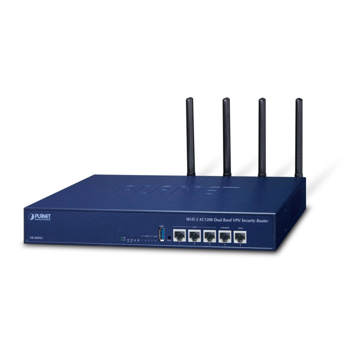 PLANET VR-300W5 AC1200 Dual Band VPN maršrutētājs