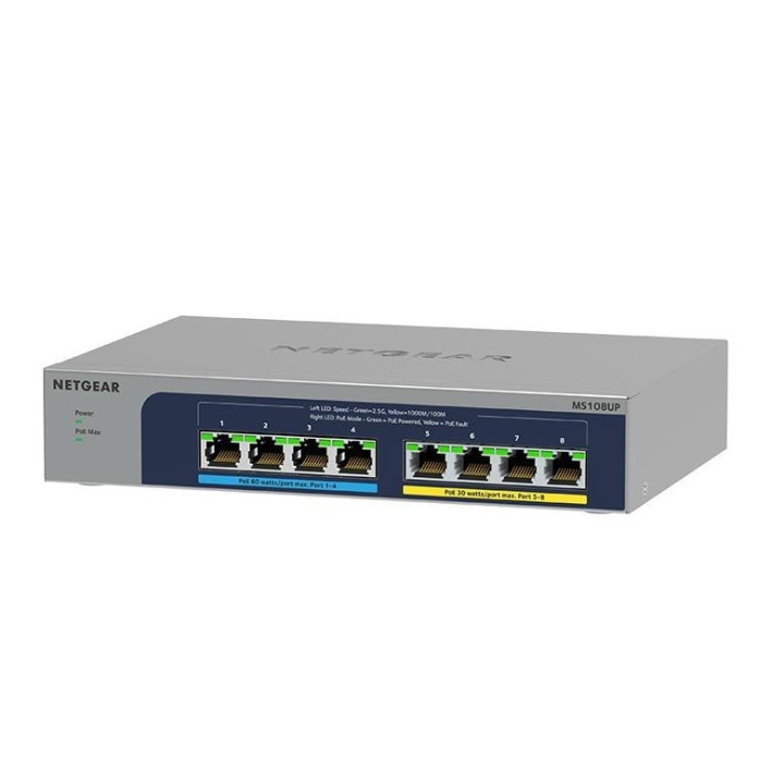 NETGEAR MS108UP-100EUS 8-porttinen PoE++ monen gigabitin hallitsematon kytkin