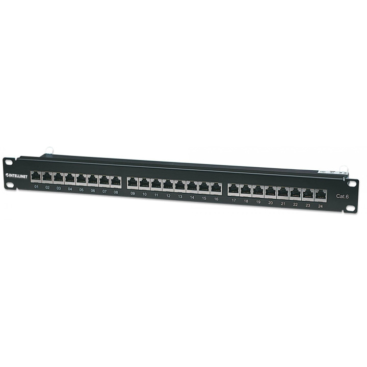 Intellinet 720038 Cat6 FTP 24-портовый 1U экранированный патч-панель