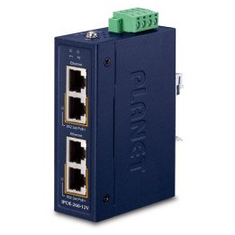 PLANET IPOE-260-12V 2-портовый гигабитный PoE коммутатор настенный