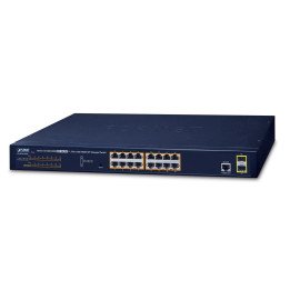 PLANET GS-4210-16P2S Управляемый PoE+ коммутатор 16 портов 220W