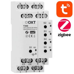 OXT Smart ZigBee 5 kanālu releja kontrolieris | Tuya