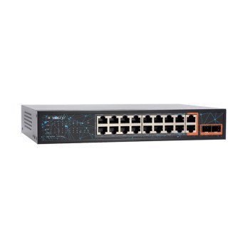 Sledzis Vidiline VIDI-F1622GBL 16x PoE 100Mb/s 2x RJ45 Uplink 2x SFP 1000Mb/s 240W