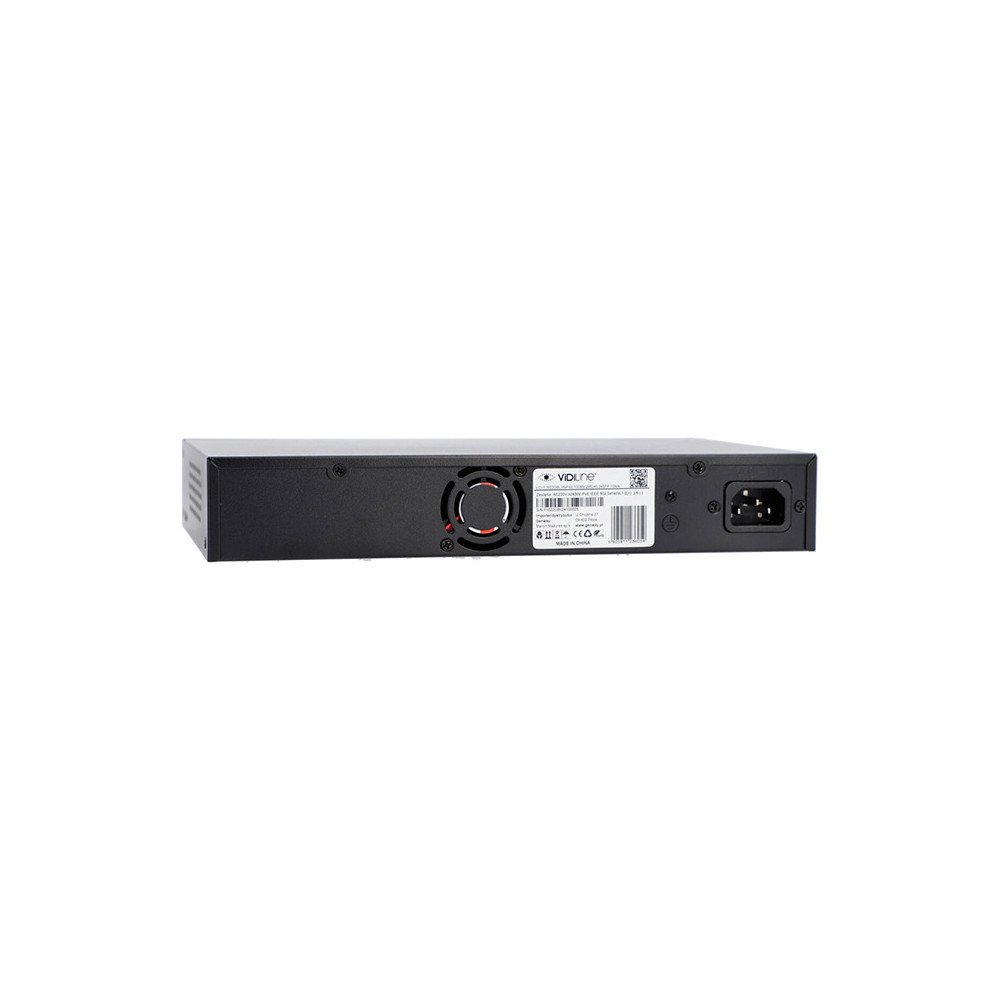 Switch Vidiline VIDI-F1622GBL 16x PoE 100Mb/s 2x RJ45 Uplink 2x SFP 1000Mb/s 240W