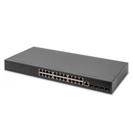 DIGITUS DN-80223 24-Port Gigabit L2+ Managed Switch with 4 SFP+ Uplink