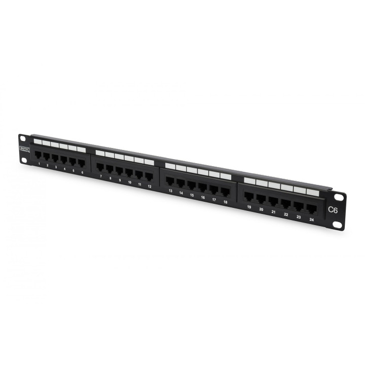 DIGITUS DN-91624U Cat6 UTP 24-портовая патч-панель 1U 19"