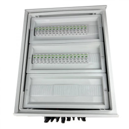 EMITER EM-1365N_DC DC Hermetic IP66 Distribution Board with Noark 1000V Surge Arrester Type 2, 10x PV String, 10x MPPT