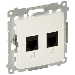KONTAKT Simon D5T.01/11-SIMON54 RJ45 Keystone Jack Cat5e UTP White