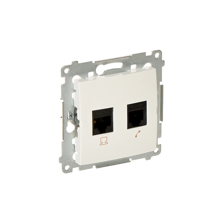 KONTAKT Simon D5T.01/11-SIMON54 RJ45 Keystone Jack Cat5e UTP White