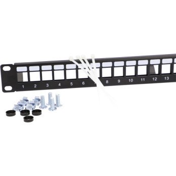 Patch panel RACK 19" 24 porttia 1U Metal ViDi-R19-PP24