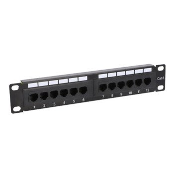 Patch panel Rack 10" 12 ports 1U cat. 6 UTP ViDi-R10-PP12