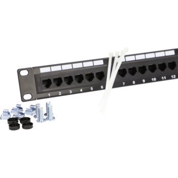 Patch panel Rack 10" 12 ports 1U cat. 6 UTP ViDi-R10-PP12