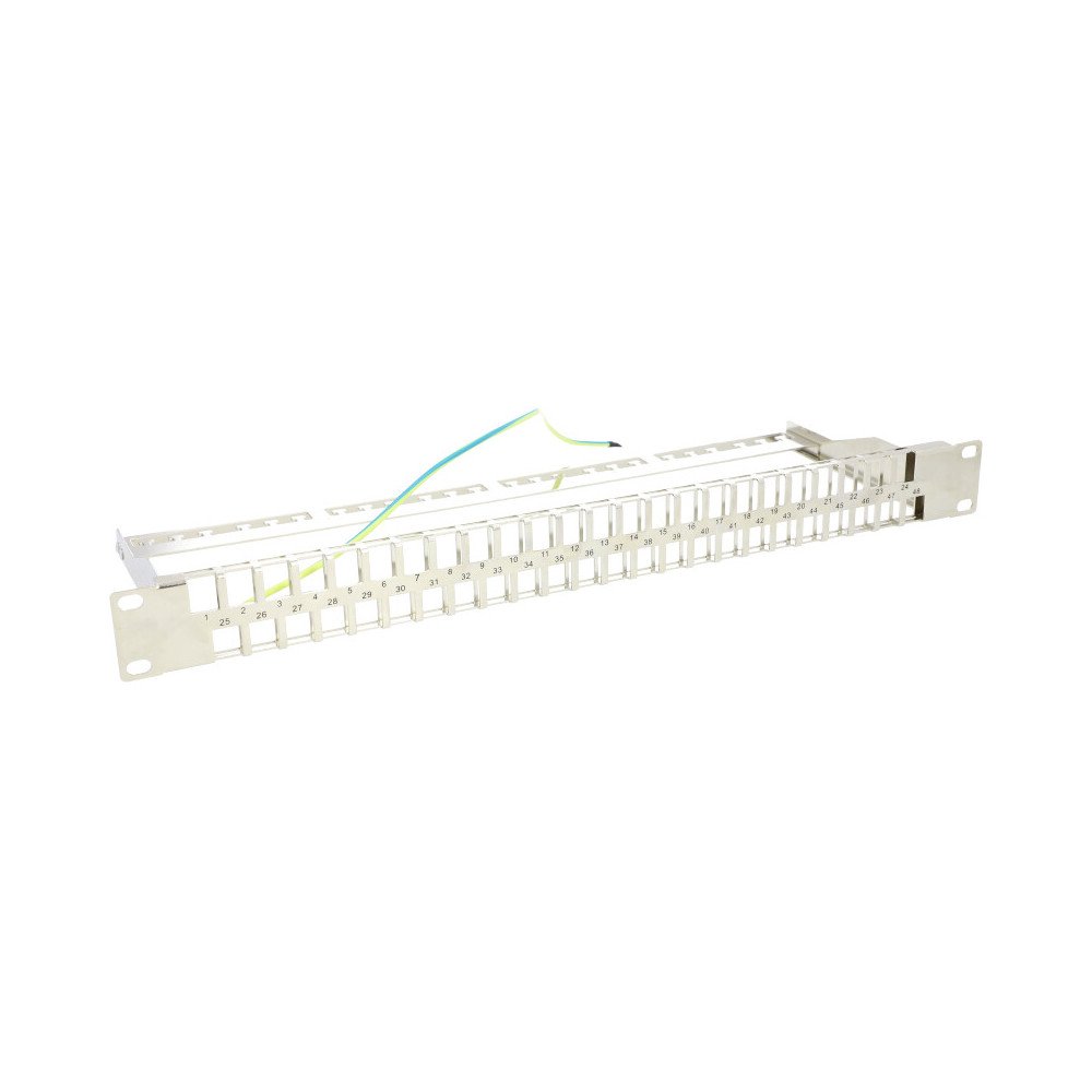 Panelis krosowy patchpanel RACK 19" 48 Keystone 1U Metals ViDi-R19-PP48