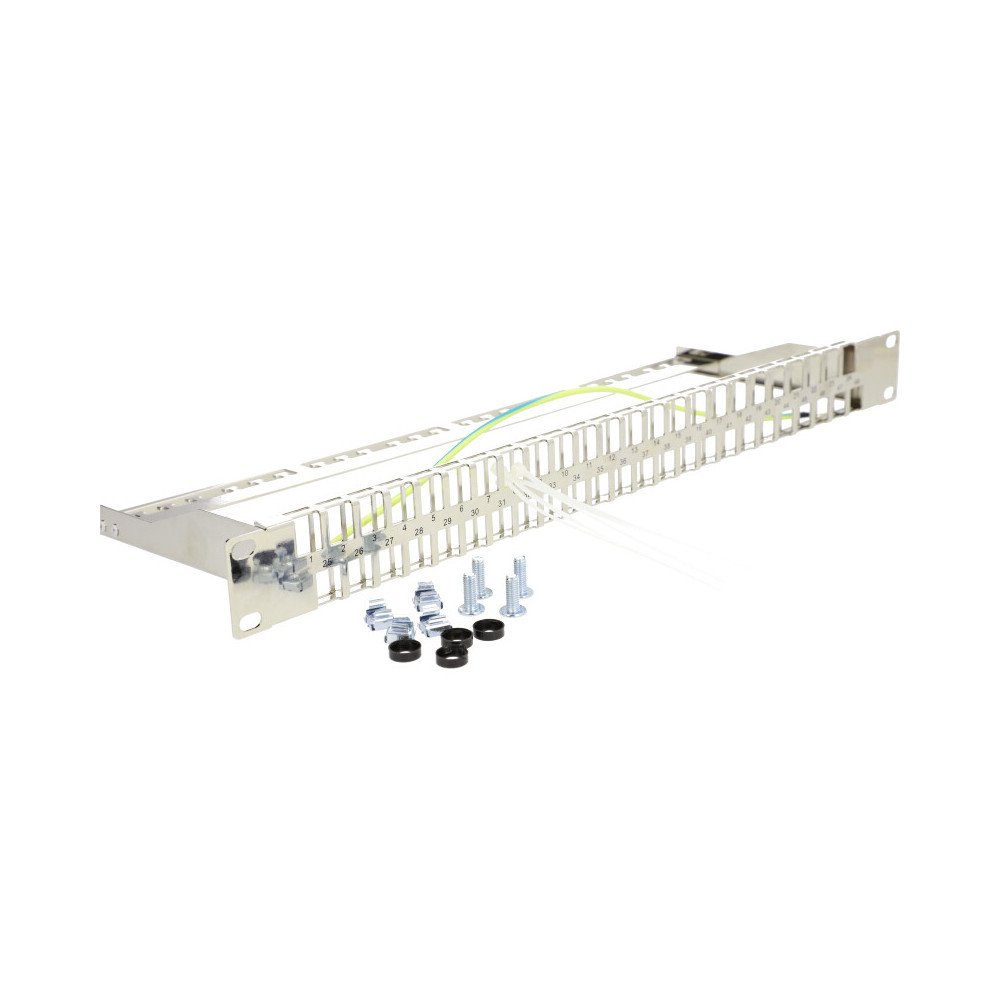 Panelis krosowy patchpanel RACK 19" 48 Keystone 1U Metals ViDi-R19-PP48