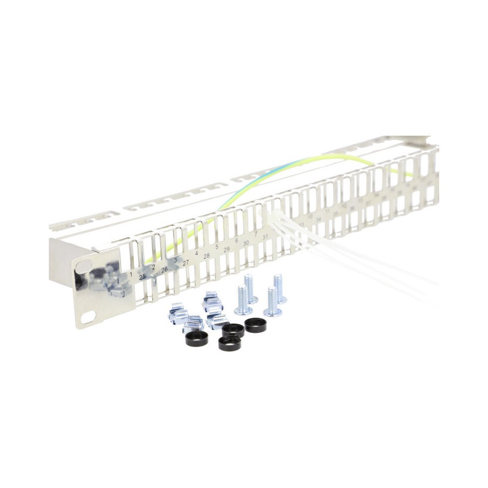 Panelis krosowy patchpanel RACK 19" 48 Keystone 1U Metals ViDi-R19-PP48