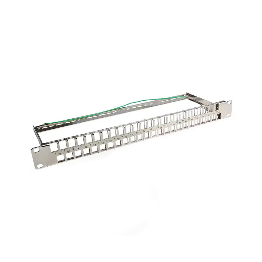 Panelis krosowy patchpanel RACK 19" 48 Keystone 1U Metals ViDi-R19-PP48