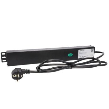 PDU RACK vooluriba 19" 1U kuni 16A 8 pistikupesa Schuko ViDi-R19-PDU8