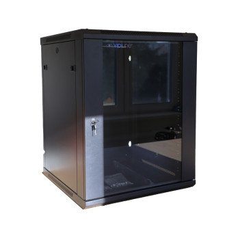 RACK-kaappi 19" Riippuva 15U jopa 60kg Karkaistu lasi ViDi-R19-15U/600-WS_V2