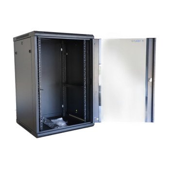 RACK-kaappi 19" Riippuva 18U jopa 60kg Karkaistu lasi ViDi-R19-18U/600-WS_V2