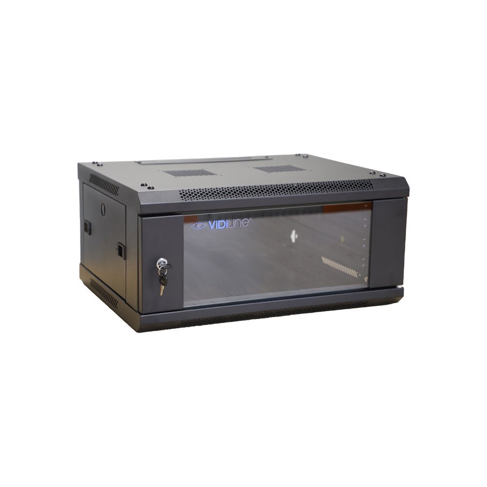 19" RACK spintele, pakabinama 4U, grudintas stiklas ViDi-R19-4U/450-WS_V2