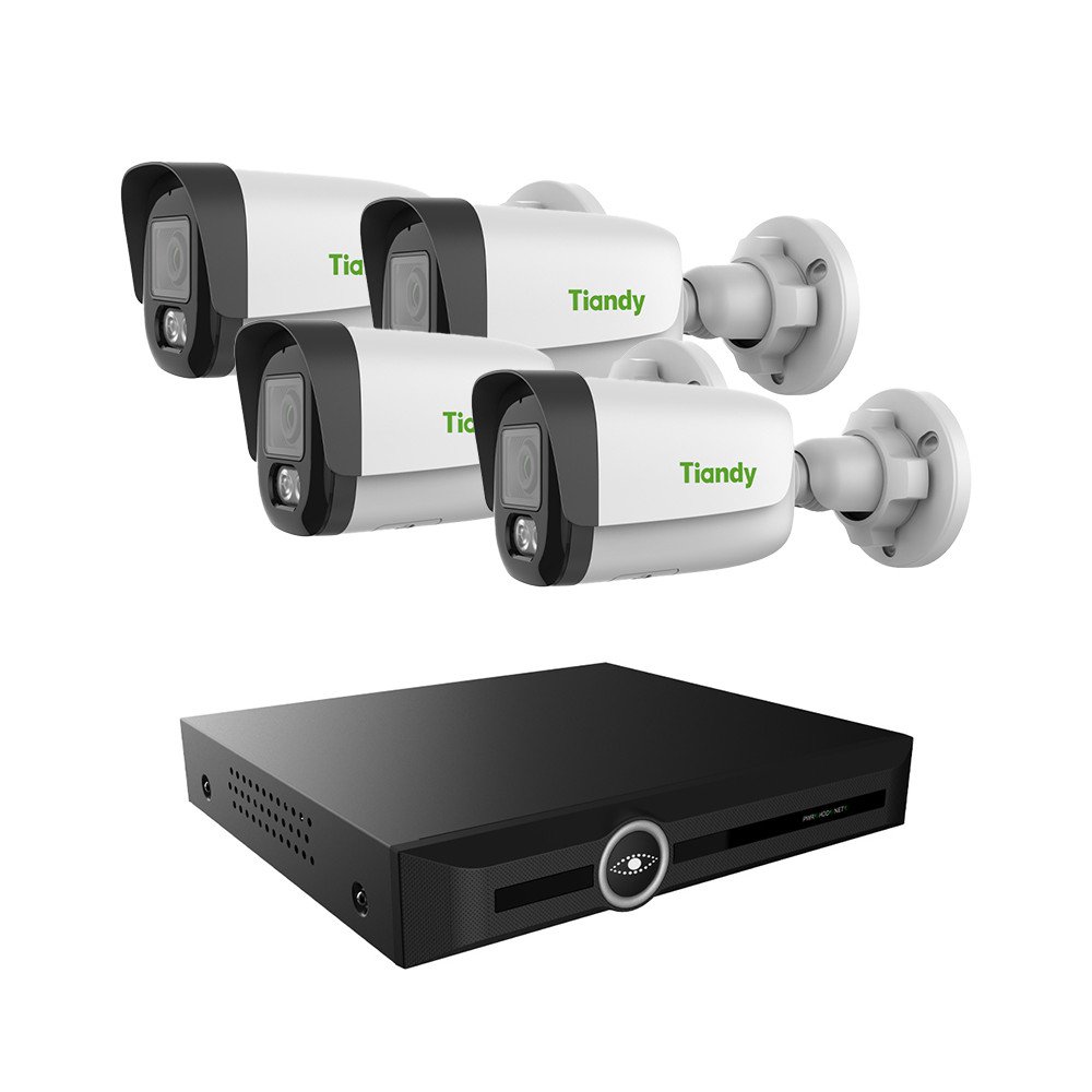 IP stebejimo rinkinys 4 kameros 5Mpx irasymo irenginys 20 HDMI 4K kanalu