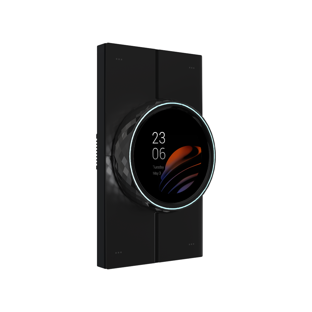 Akubela HyPanel Lux Piano PoE Home Center -naytto musta