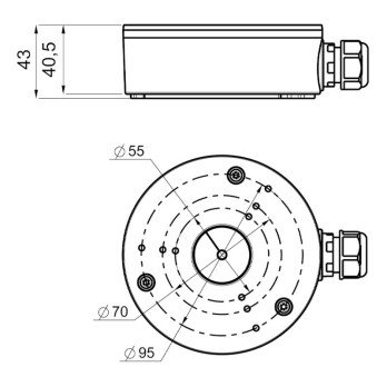 Fotoaparato laikiklis, VIDI-P110-W tvirtinimo pagrindas