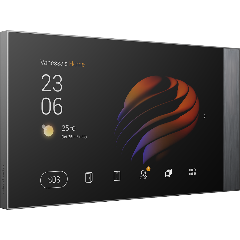 Akubela HyPanel Pro KNX Home Center -naytto Harmaa